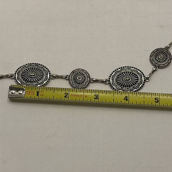 Metal Concho Waist Chain Western Cowgirl Adjustable Belt - Picture 3 of 3